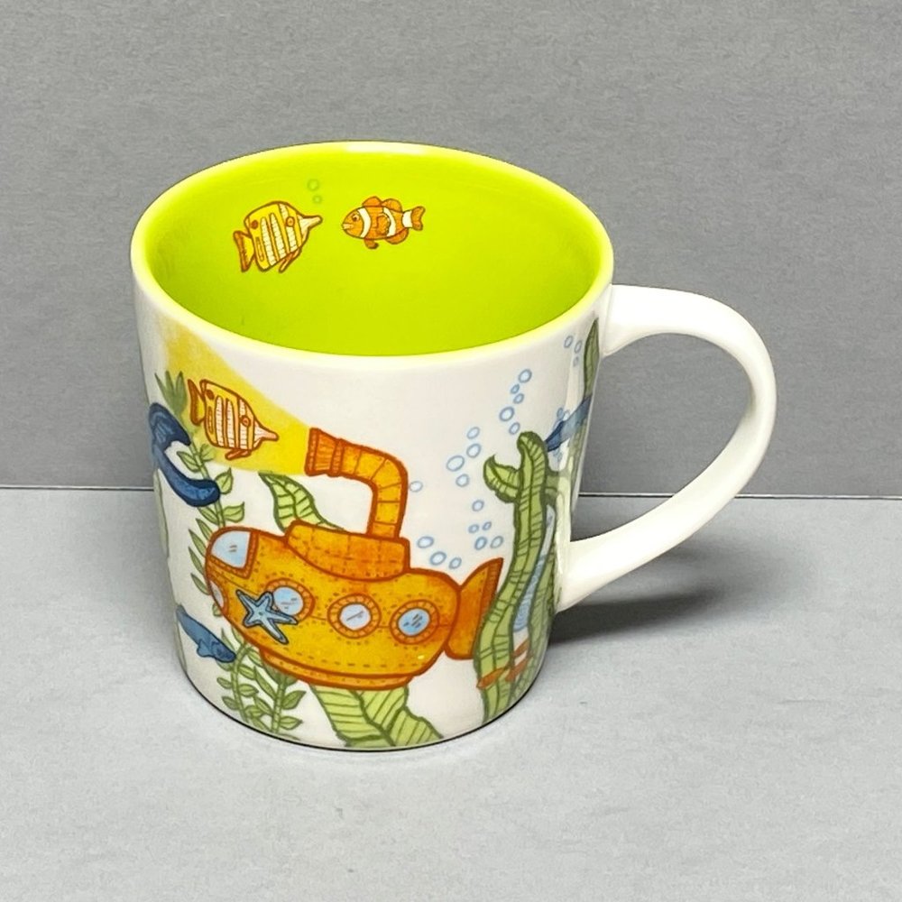 Starbucks Submarine Under The Sea 2010 Mug Cup New Bone China Whale Turtle